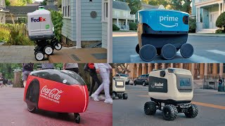 Delivery Robots See Amazon and FedExs future helpers [upl. by Rasec345]