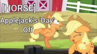 Ponies React To HORSE Applejacks quotDayquot Off Uberduck [upl. by Anivad302]