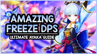 BEST FREEZE DPS • Ayaka BuildGuide  Artifacts Weapons Teammates Showcase  Genshin Impact [upl. by Leshia]