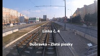 Električková linka č 4 Dúbravka  Zlaté piesky [upl. by Noiramaj]