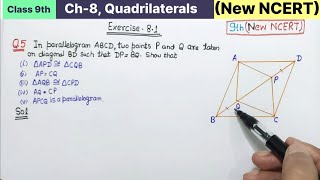 Class 9th Chapter 8 Quadrilaterals Exercise 81 Question 5 Maths new NCERT  Class 9 Ex 81 Q5 cbse [upl. by Anirdna509]