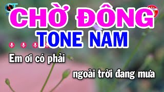 Karaoke Chờ Đông Tone Nam  Bb  Nhạc Sống Hay  Đại Lý Karaoke [upl. by Doralin]