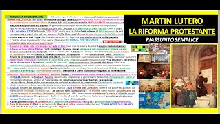 RIFORMA PROTESTANTE  MARTIN LUTERO riassunto semplice storia [upl. by Rycca]