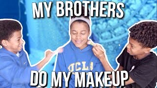 MY BROTHERS DO MY MAKEUP  Azlia Williams [upl. by Bysshe]