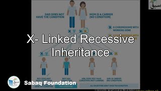 X linked Recessive Inheritance Biology Lecture  Sabaqpk [upl. by Tewell67]