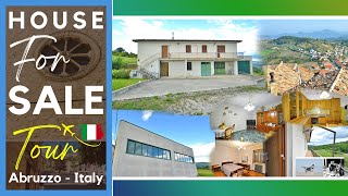 Detached Country house with panoramic view garage and land for sale in Abruzzo Italy  Buy House [upl. by Legnaros]