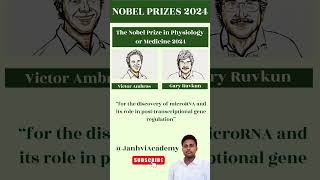 NOBEL PRIZES 2024 l Physiology or Medicine l Victor Ambros Gary Ruvkun l nobelprize Medical [upl. by Liw]