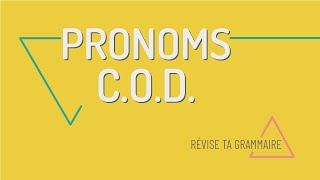 Révise ta grammaire  les pronoms COD le la les [upl. by Hastings22]