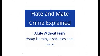 Hate Crime Explained by Mark Brookes [upl. by Dyolf]