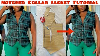 How to draft a Notched Collar Jacket [upl. by Veronika864]