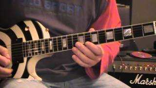 Battle Born guitar solo lesson Regslow Five Finger Death Punch Cover [upl. by Cooe]