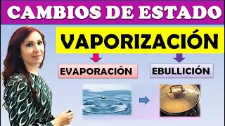 ¿QUÉ ES LA VAPORIZACIÓN 💧EVAPORACIÓN Y EBULLICIÓN💧CAMBIOS DE ESTADO DE LA MATERIA 💦💦☁ [upl. by Akiria]