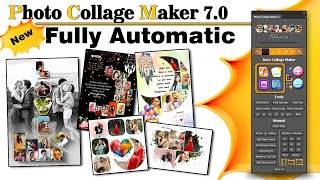 Photo Collage Maker 70 l Fully Automatic With 1Click l All Type Collage Frames [upl. by Akemat340]