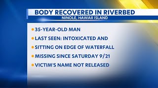 Body of Hilo man 35 recovered after fall from 80foot waterfall in Ninole [upl. by Sidwohl]