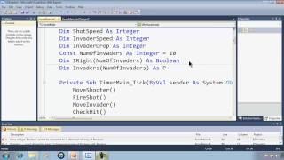 Visual Basic Express 2010 Tutorial 38 Copy And Paste Arrays Section 12  EZInvaders Part 7 Game [upl. by Teressa]