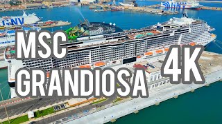 MSC GRANDIOSA Cruise Ship Tour 4K [upl. by Eserehc]