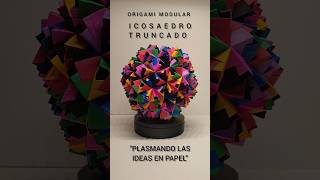 ORIGAMI MODULAR  ICOSAEDRO TRUNCADO  origami origamimodular origamitutorial manualidades [upl. by Efren]