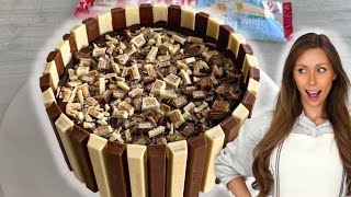 The Best NoBake KitKat Cheesecake Recipe Easy Tutorial [upl. by Brynne216]