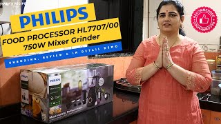 Phillips Mixer Grinder HL 7707 Full Demo  Unboxing amp Review [upl. by Nahsed556]