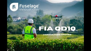 FIA QD10 The Ultimate Agricultural Drone by Fuselage Innovations [upl. by Albion]