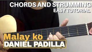 Malay ko  Daniel Padilla  Easy Guitar Tutorial  Step by step [upl. by Letsyrc]