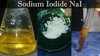 How to make Sodium Iodide NaI from Drain Cleaner and Iodine Synthesis [upl. by Andrel500]