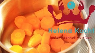 Möhren kochen  Karotten im Topf zubereiten  Anleitung  How to cook carrots [upl. by Nylahsoj]