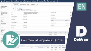 Tutorial 6  EN  Commercial Proposals Quotes with Dolibarr ERP CRM [upl. by Kappel]