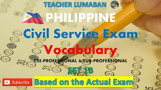 Civil Service Exam Set 1B Vocabulary  Teacher Lumaban [upl. by Assiled]