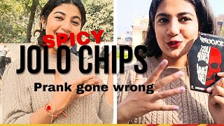 Jolo Chips Prank🔥 Worlds hottest chipsSimran Kathait [upl. by Geiss728]