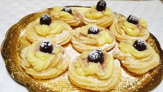 Zeppole al forno  cuocere le zeppole col metodo forno [upl. by Htennaj356]