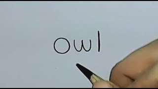 How to turn Words Owl Into a Cartoon Owl Wordtoons [upl. by Breban]