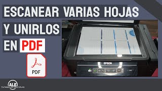 Como ESCANEAR varias hojas en un solo PDF en impresora Epson [upl. by Drarrej]