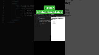 HTML5 ContentEditable html5 tutorial frontend [upl. by Norabel29]