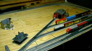 Latest HO Scale 4x8 layout Video [upl. by Elyrad350]