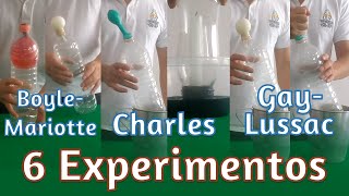 Experimentos  Leyes de los gases Ley de Boyle  Ley de Charles  Ley de GayLussac [upl. by Yatnwahs]