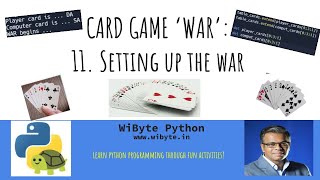 Setting up the WAR when both player play an equal value card in card game WAR [upl. by Avaria]