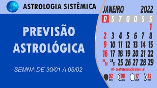 PREVISÃO ASTROLÓGICA  SEMANA DE 30 DE JANEIRO A 05 DE FEVEREIRO DE 2022 [upl. by Seymour298]