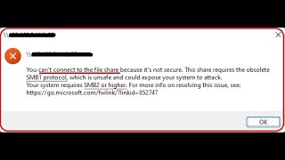 How to Fix  SMB1 and SMB2 Protocol Error Message [upl. by Ademla]