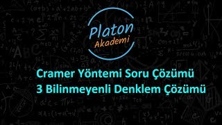 CRAMER YÖNTEMİ SORU ÇÖZÜMÜ 2 [upl. by Clarkin914]