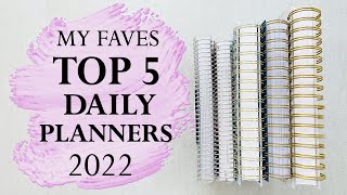 MY TOP 5 DAILY PLANNERS for 2022 [upl. by Gamin]