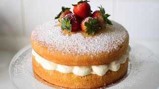 EASY VICTORIA SPONGE CAKE RECIPE [upl. by Smitty]