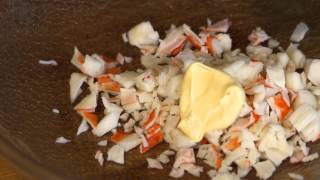 How to Make a Sushi Crab Mixture  Sushi Preparations [upl. by Anawal82]