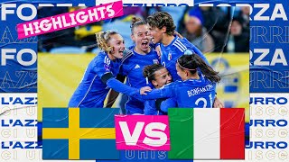 Highlights SveziaItalia 11  Femminile  UEFA Women’s Nations League [upl. by Sitruk]