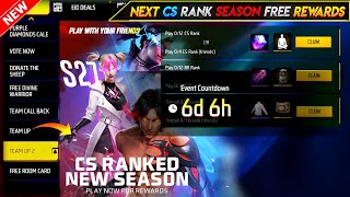 Next CS Rank Season Free Rewards🤯  Free Fire New Event  Ff New Event Today  Upcoming new event ff [upl. by Eidde]