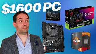 How to Pick PC Parts 🛑 1600 Gaming PC Build 🛑 AMD Ryzen amp Nvidia RTX 4070 [upl. by Prisca]