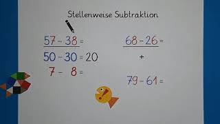 Stellenweise Subtraktion  Mathe lernen in Klasse 2  einfach schlau üben [upl. by Hy994]