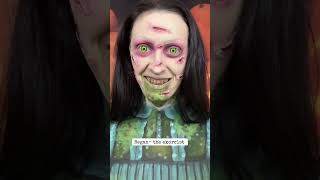 Who do you want to see next 👀 31daysofhalloween makeup sfx horror regan theexorcist [upl. by Oicelem614]