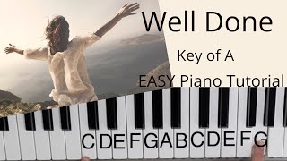 Well Done The Afters Key of AEASY Piano Tutorial [upl. by Aliuqat]