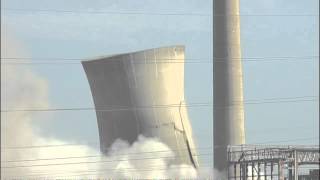 Explosions demolish power station cooling towers in Kent [upl. by Llednov685]